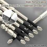 High-Magnetic Screwdriver Drill Bit, Strong Magnetic Durability Screwdriver Drill Bit Set, Anti-Slip Magnetic Electric Screwdriver Set, Electric Precision Screwdriver Set, 50 65 75 100 120 150mm